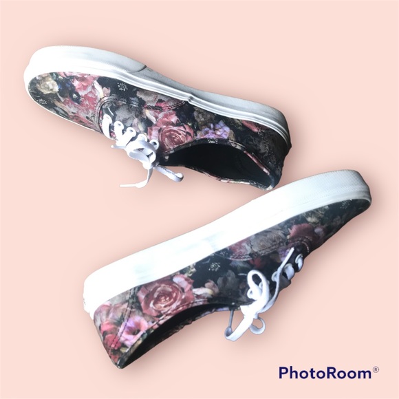 Women’s floral print Vans sneakers shoes size 10 very good condition - Picture 3 of 6